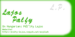 lajos palfy business card
